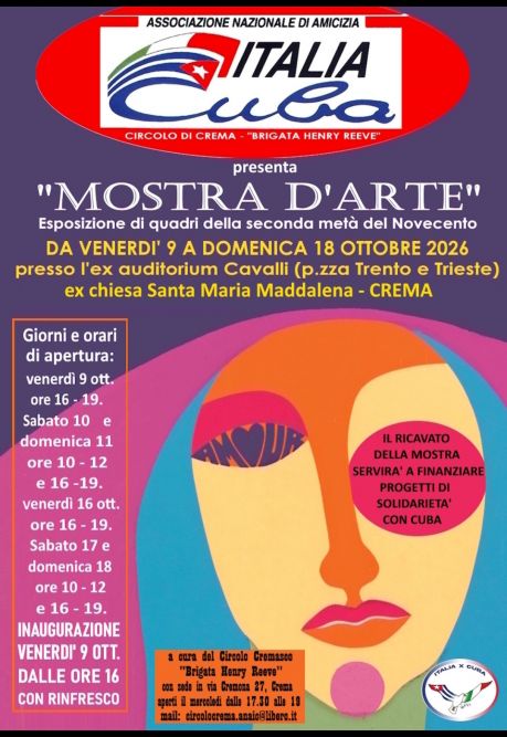 Mostra di quadri per Cuba