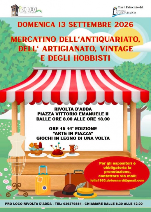Mercato degli hobbisti, antiquariato, artigianato e vintage