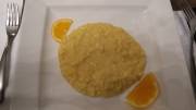 Foto scattata da Ilaria :Risotto agli agrumi con pistilli di zafferano mantecato con taleggio
